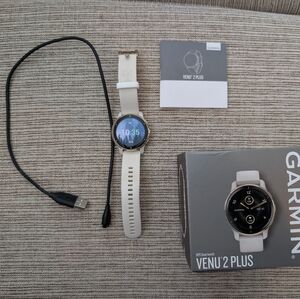Garmin Venu 2 Plus 43mm in Cream Gold/Ivory